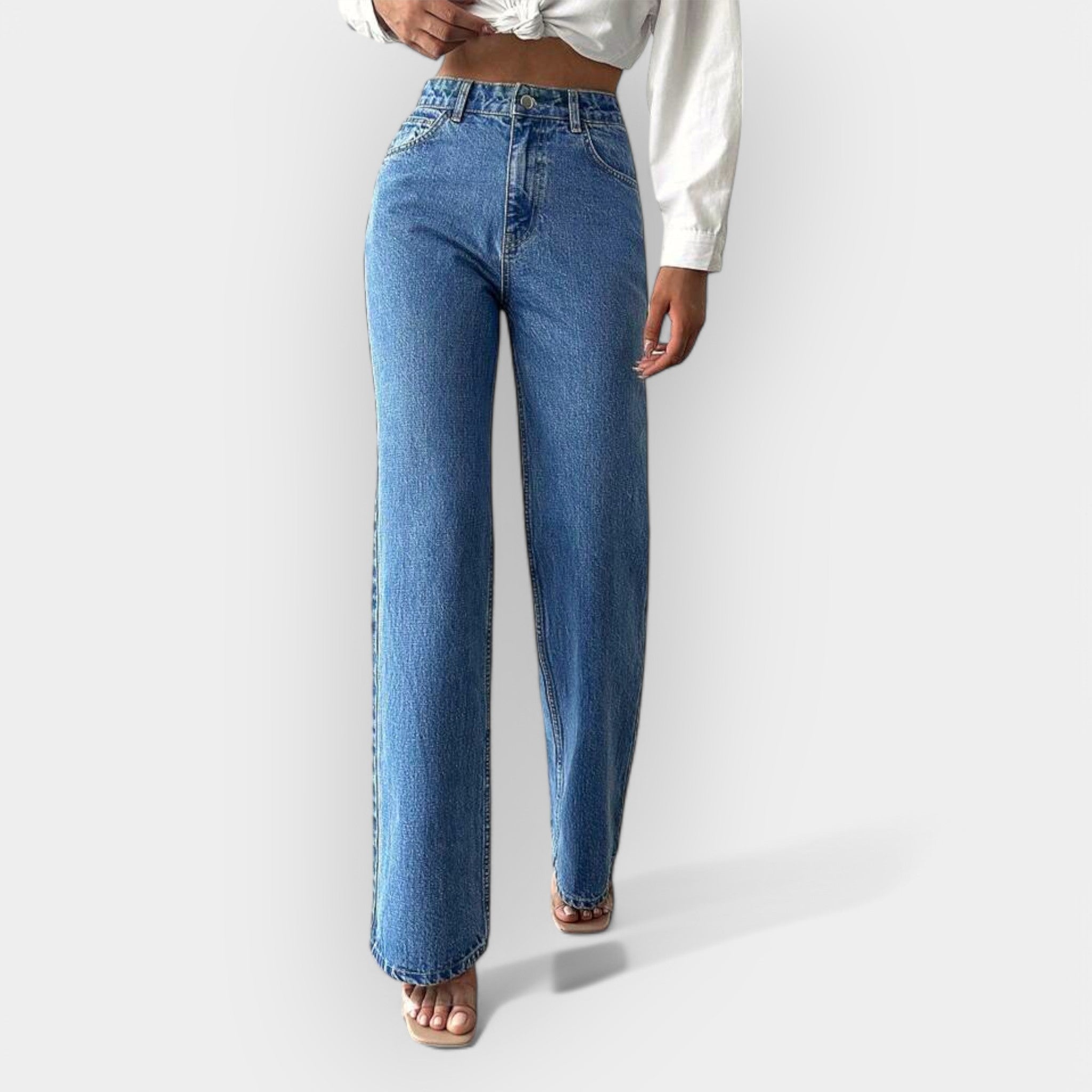 High-Rise Wide-Leg Denim