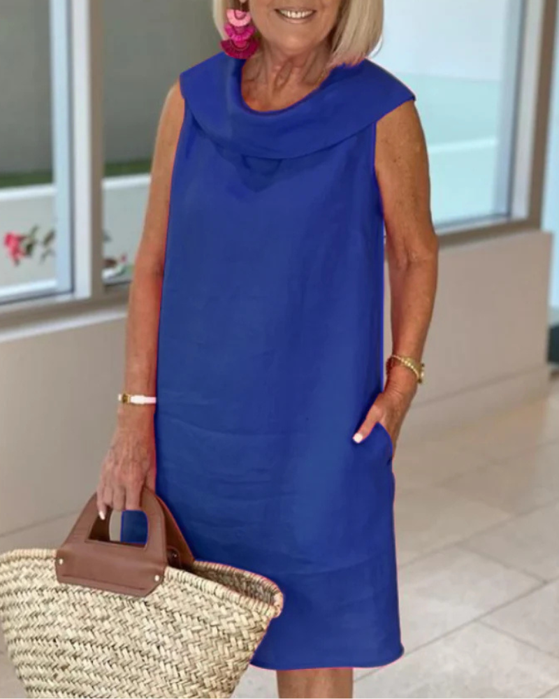Celeste | Luxury dress with round neckline