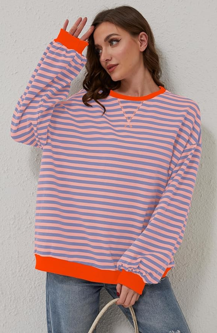 Gaby | Stribet oversize trøje