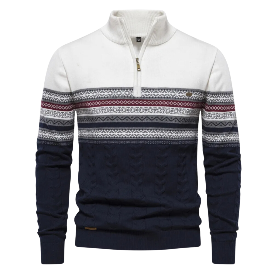 Half zip (met patroon)