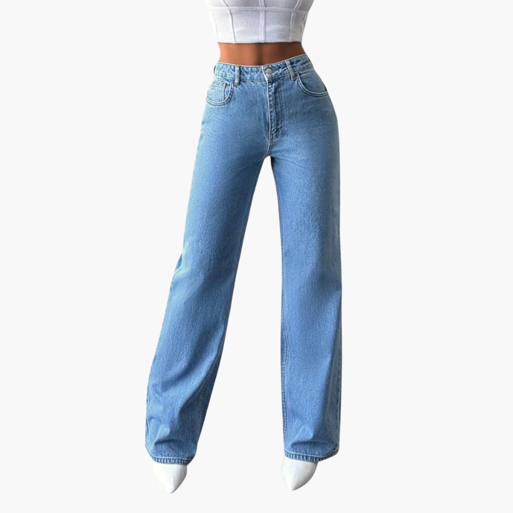 High-Rise Wide-Leg Denim