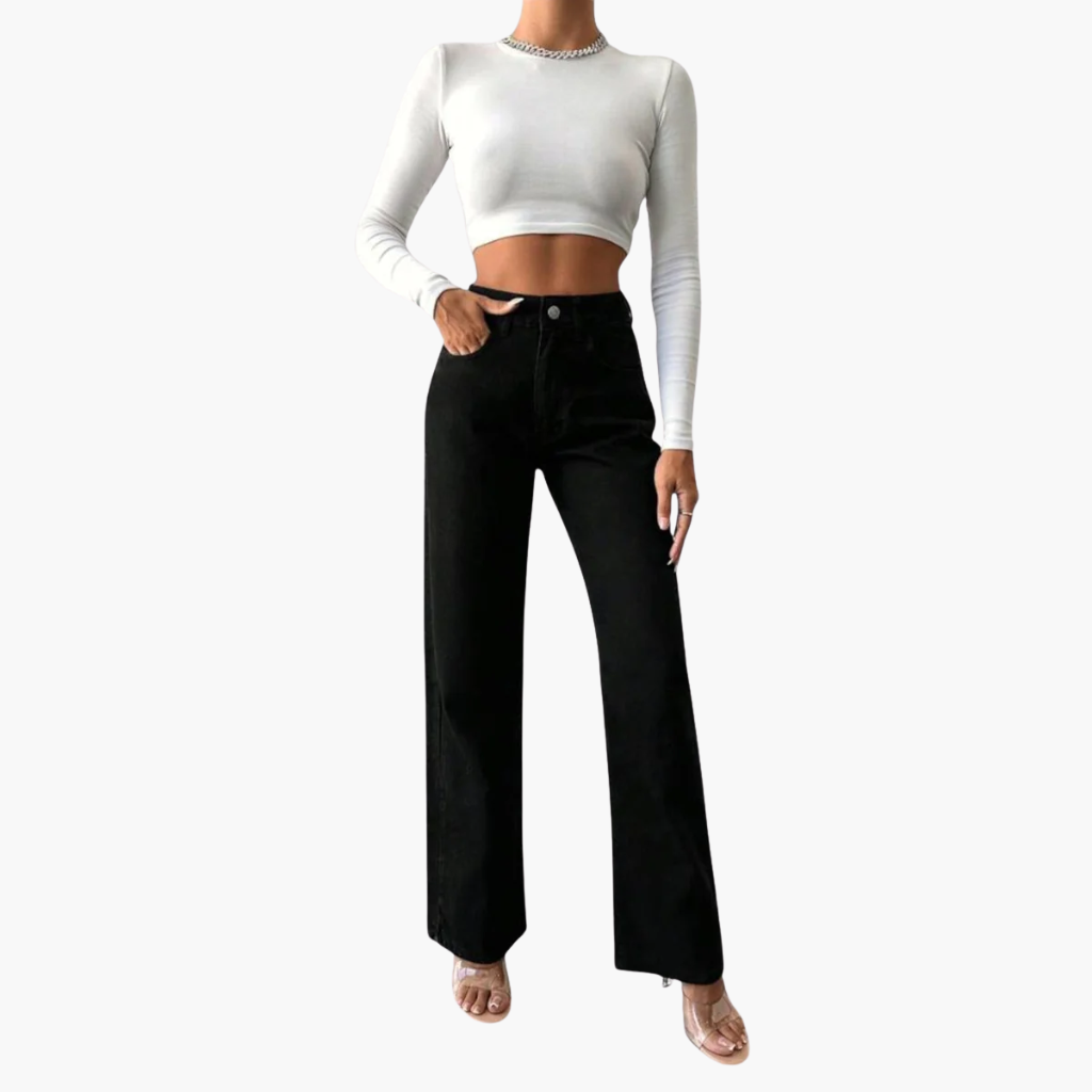 Wide Leg High-Waisted Jeans