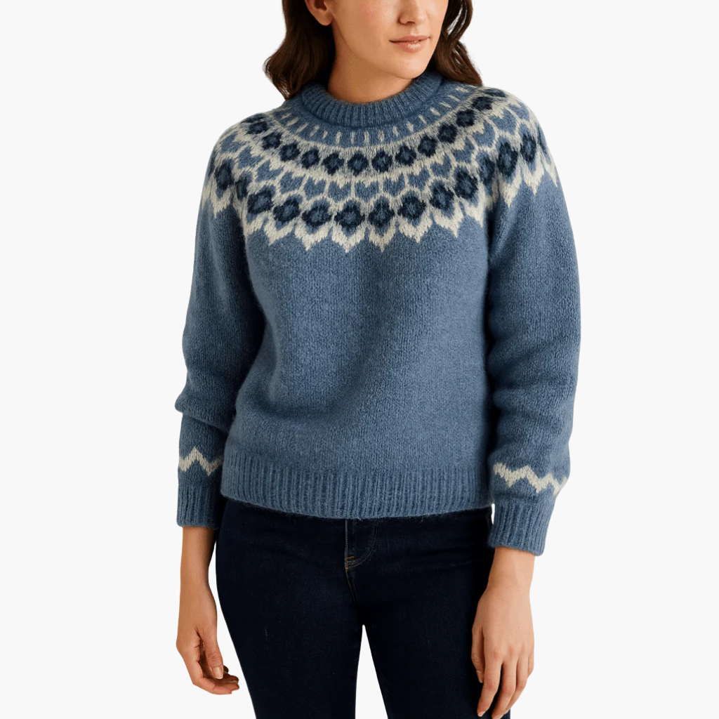 SOPHIE | ELEGANT JACQUARD KNIT SWEATER