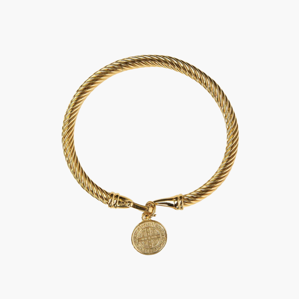 Coin-Embellished Gold Bracelet