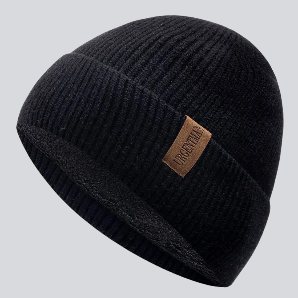 Greg | Thermal knit beanie (Black)
