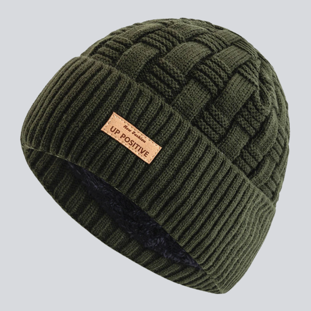 Larry | Woven knit beanie (Army Green)