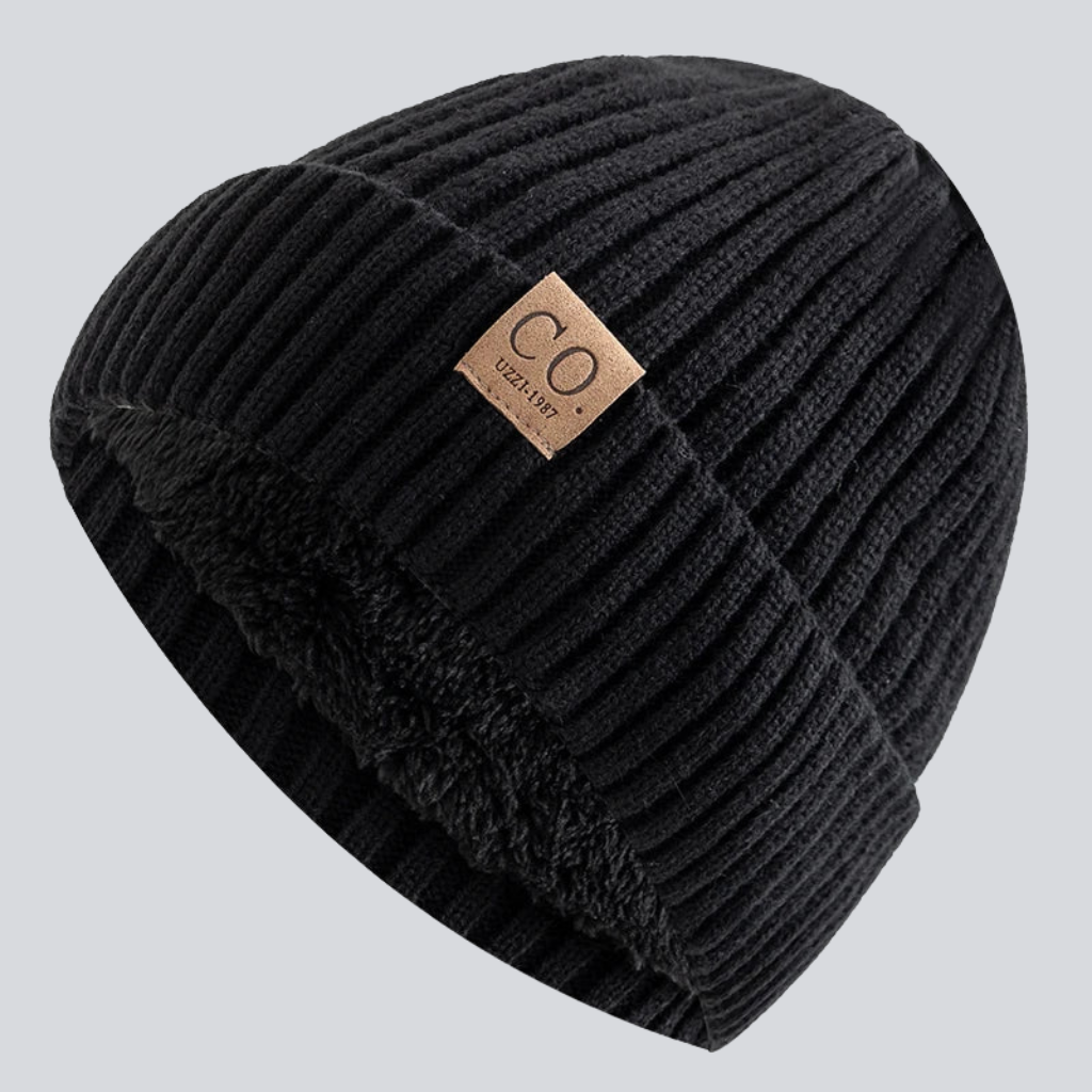 Stan | Nordic knit beanie (Black)