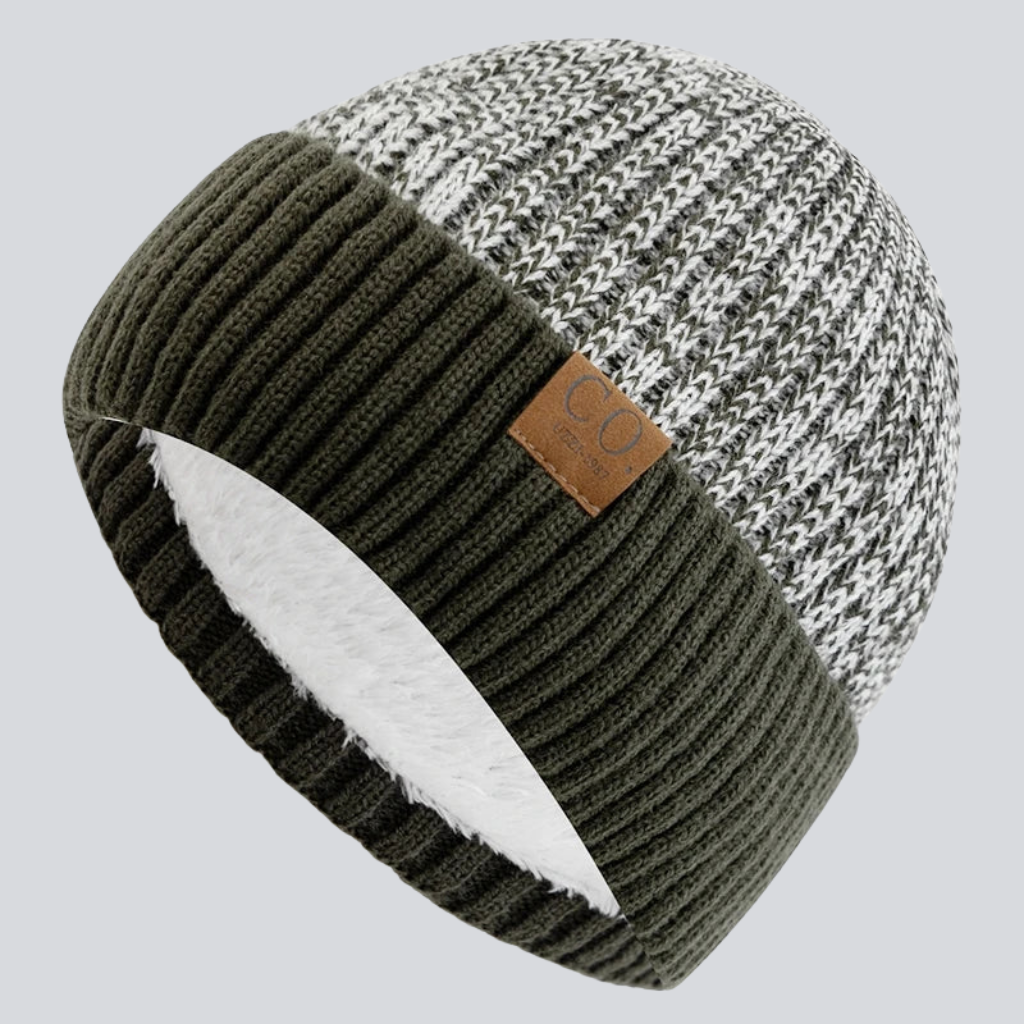 Randy | Nordic knit beanie (Army Green)