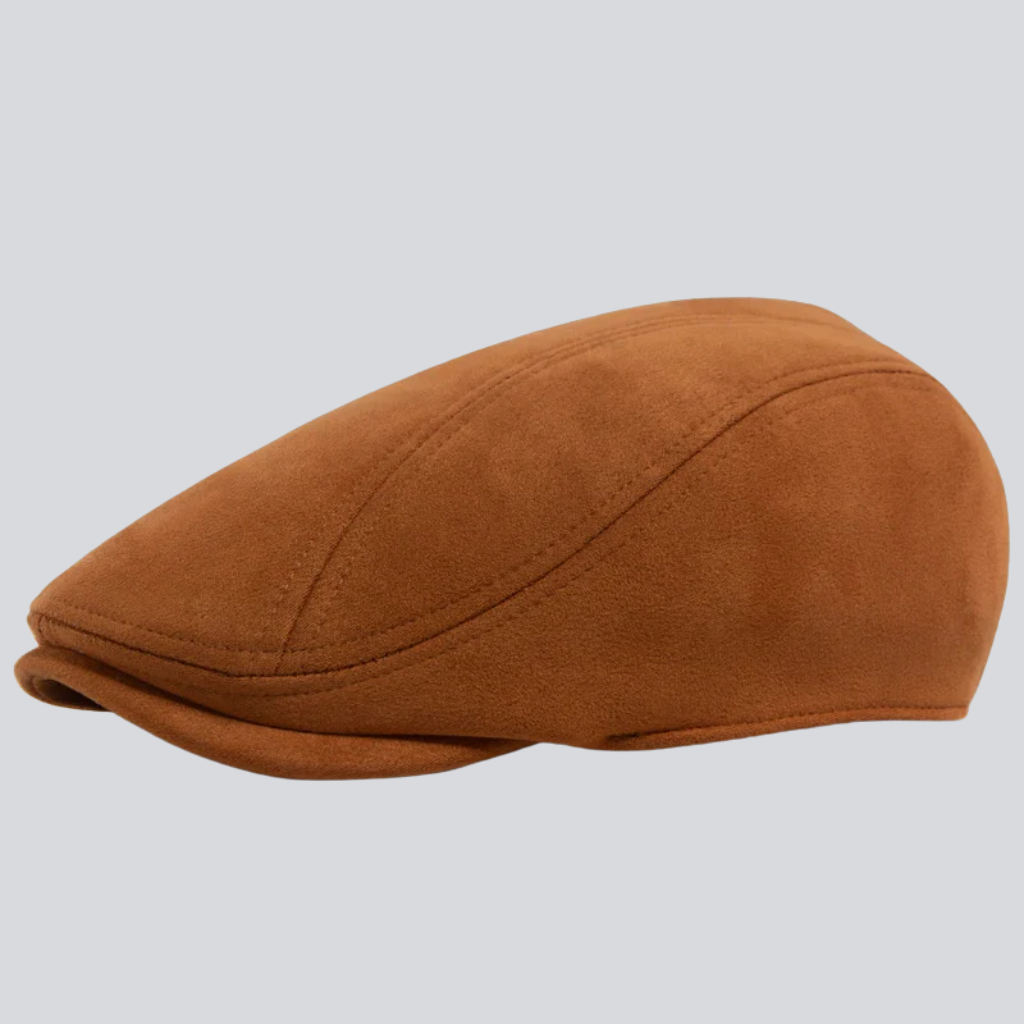 Earl | Suede classic flat cap (Light Brown)