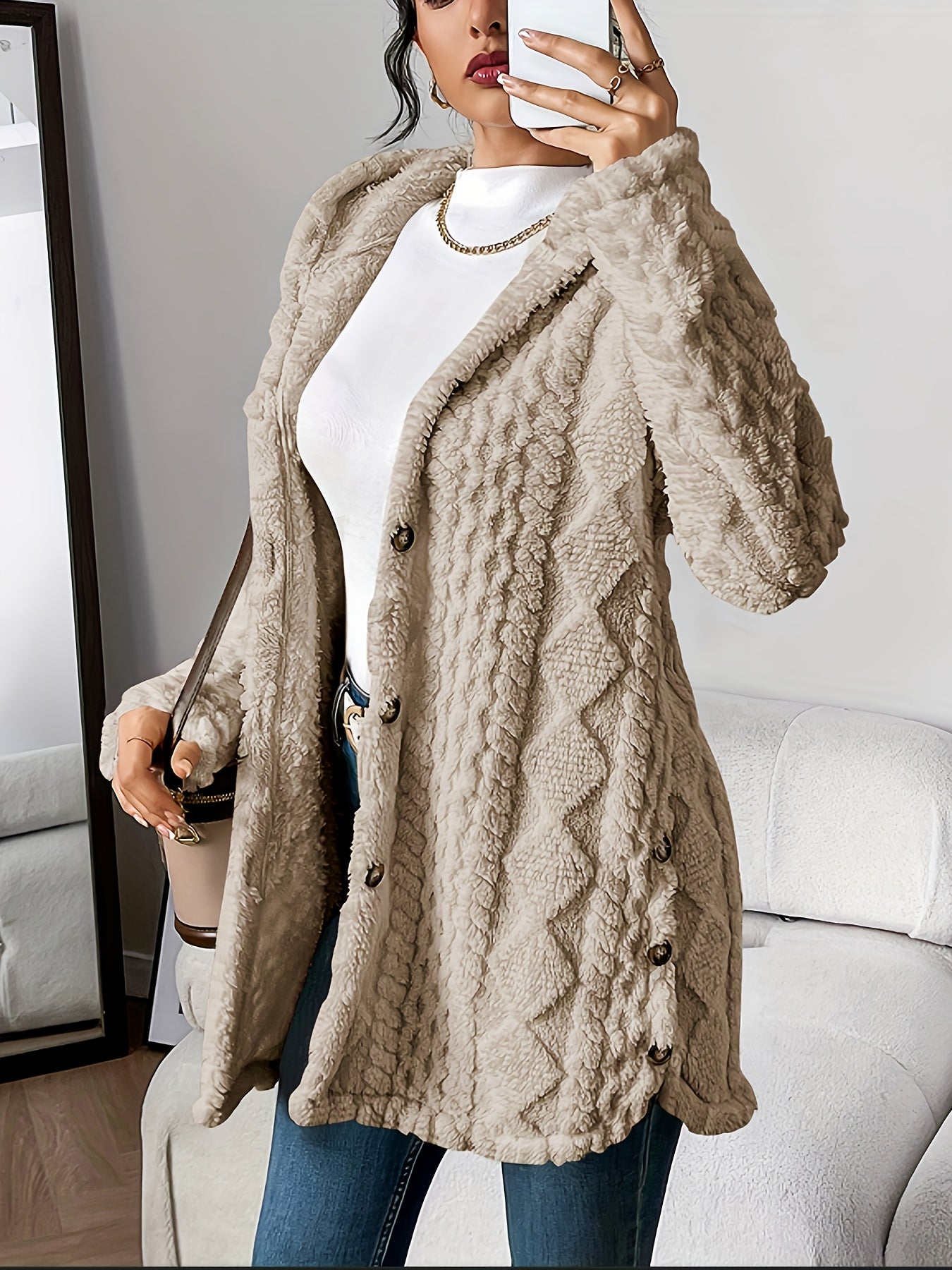 Kylie | Soft knit button coat