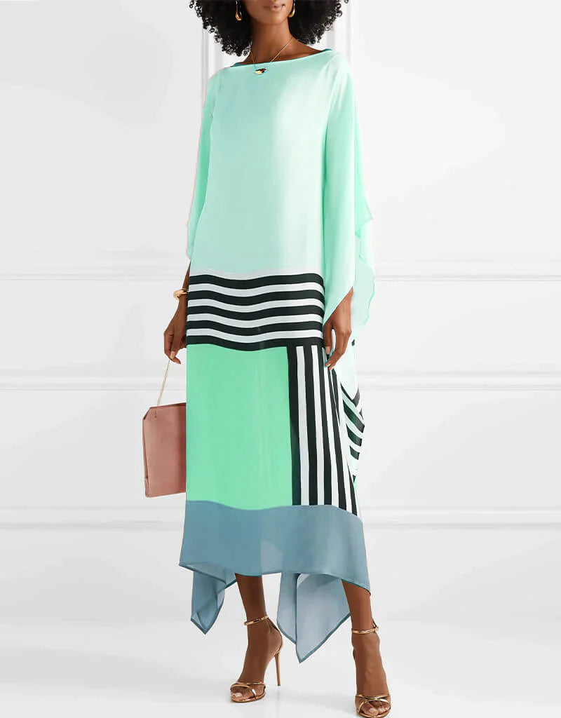 Iria | Elegant kaftan med geometrisk print