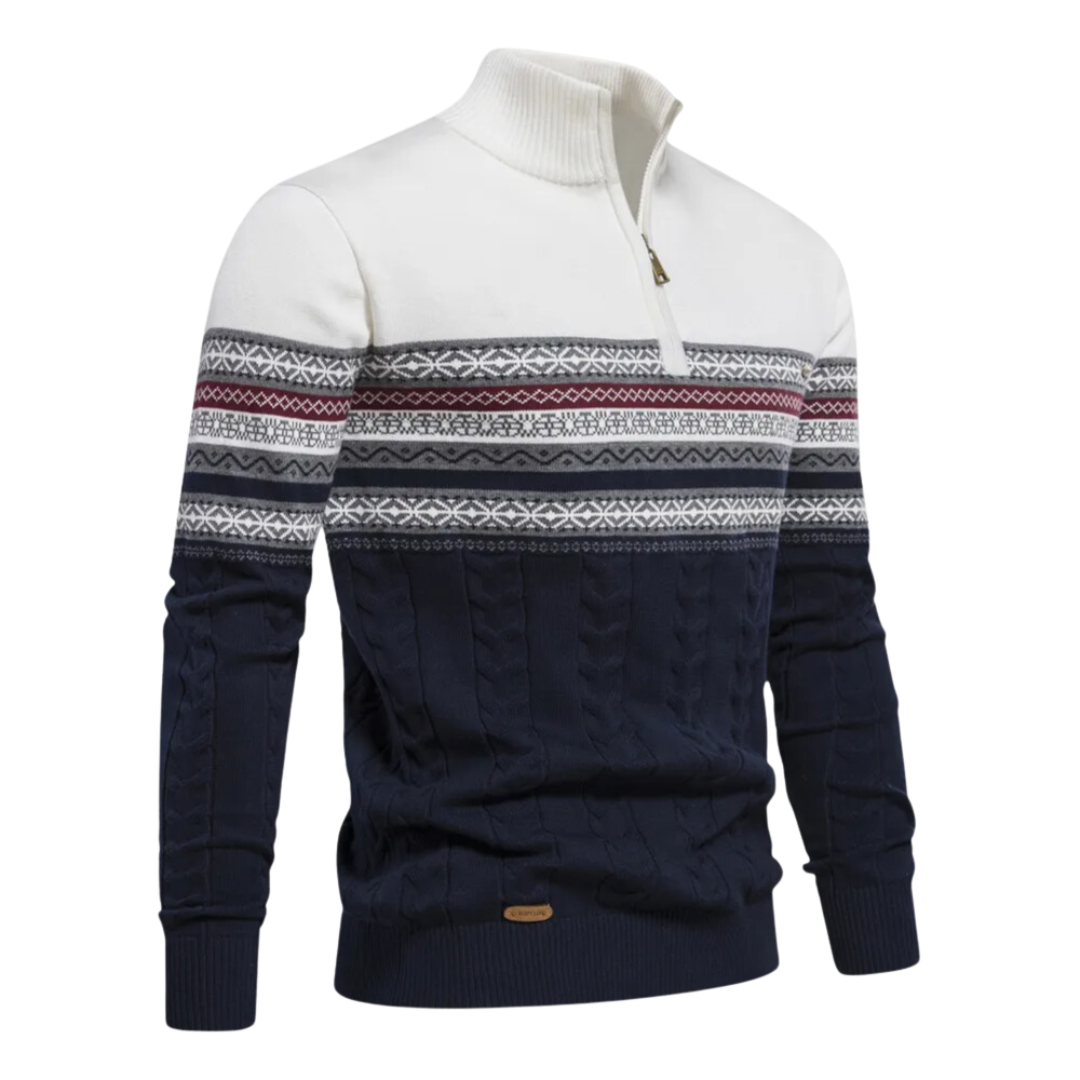 Half zip (met patroon)
