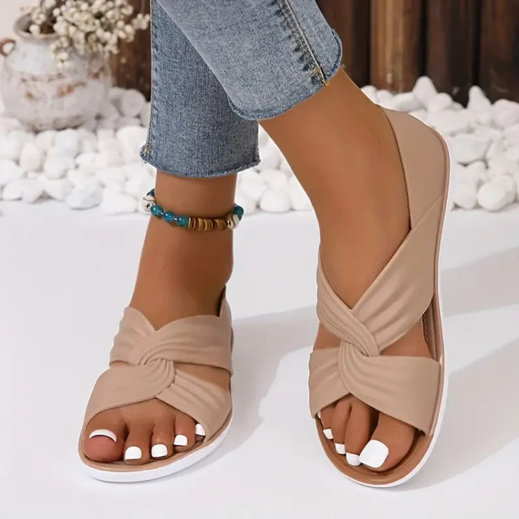 Katherine | Comfortable orthopedic slip-on sandals for women with bow