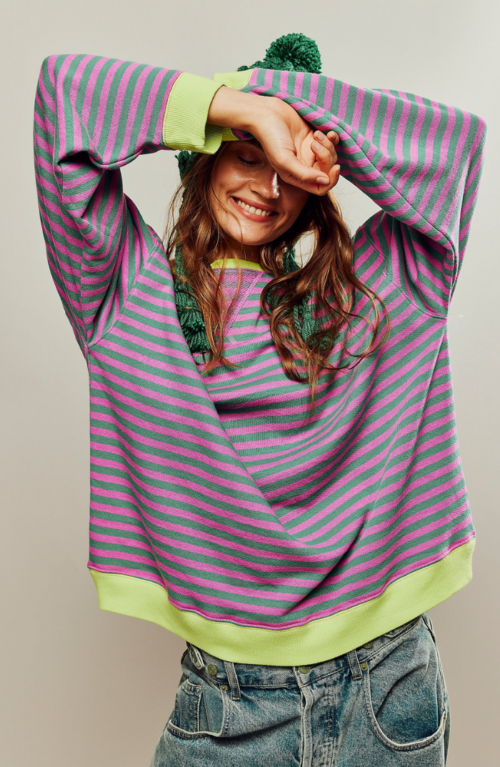 Gaby | Stribet oversize trøje