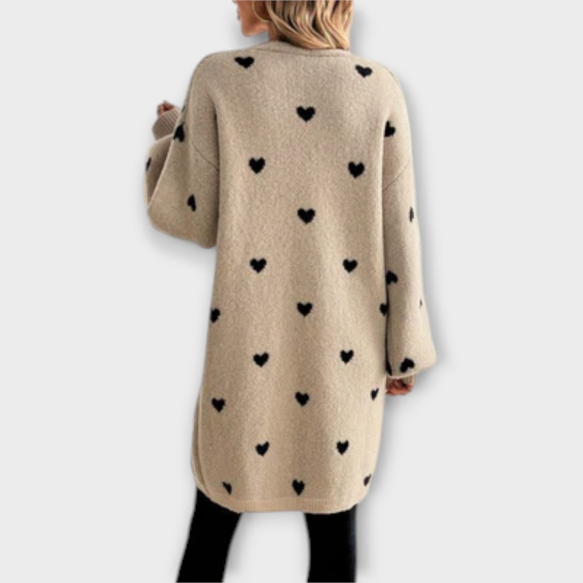 Joanna | Cardigan with Heart Pattern