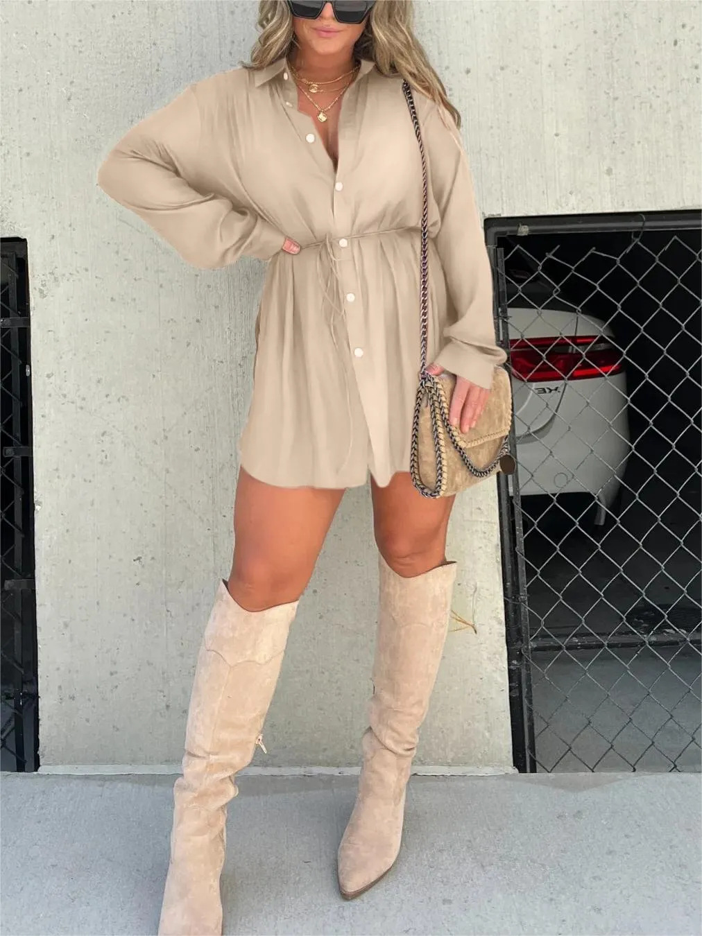 Birk | trendy romper-kjole i satin