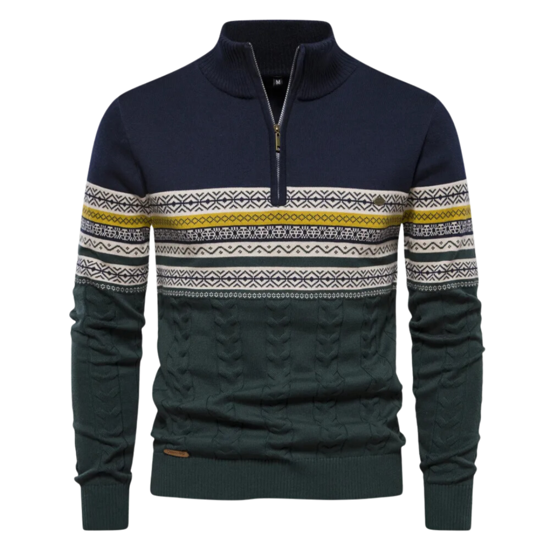 Half zip (met patroon)