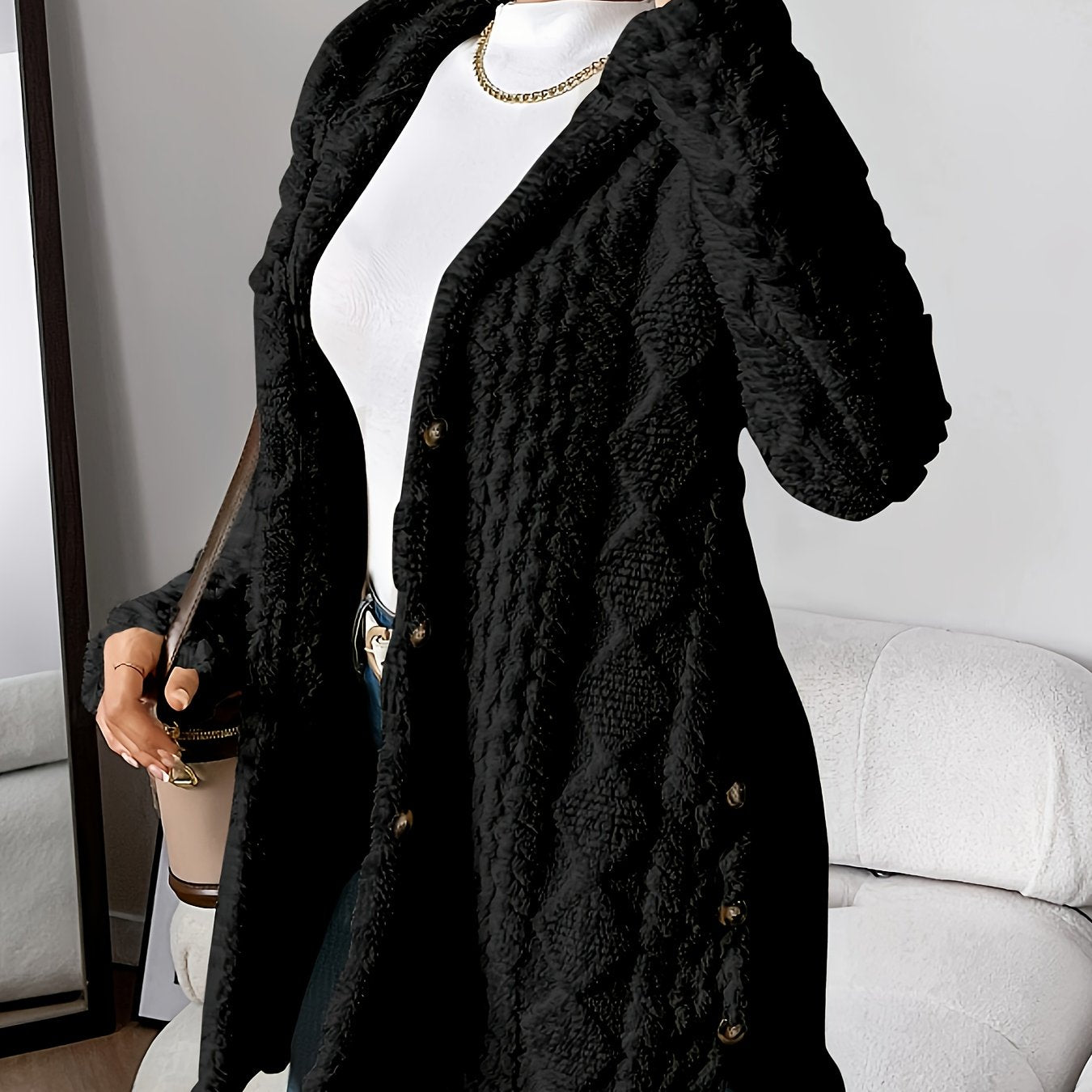 Kylie | Soft knit button coat