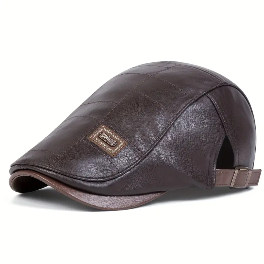Thomas | Heritage Leather Flat Cap