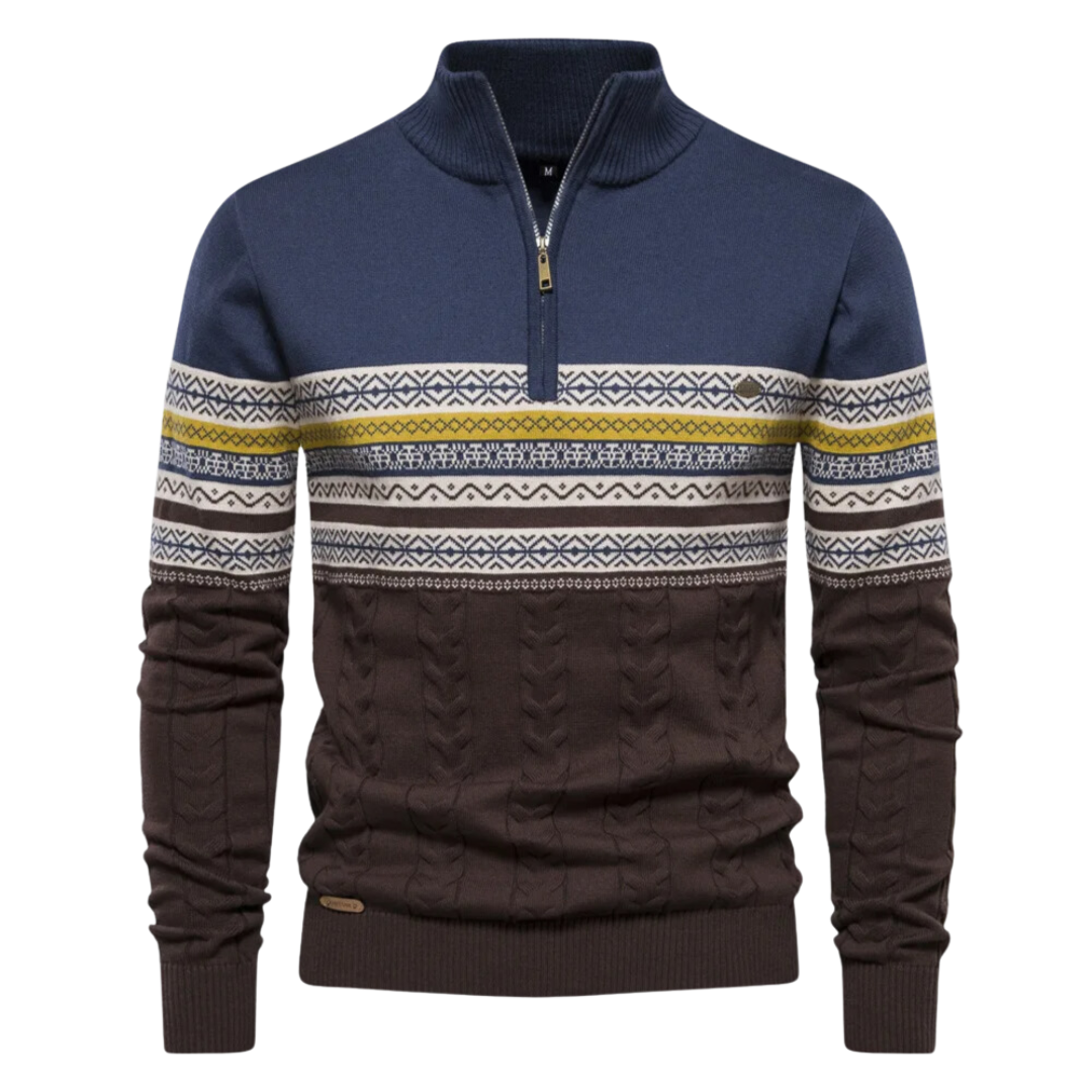 Half zip (met patroon)