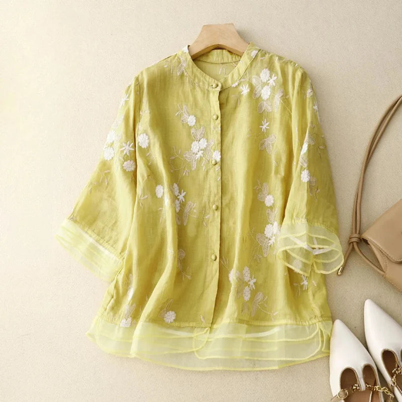 Imogen | Luxurious embroidered blouse