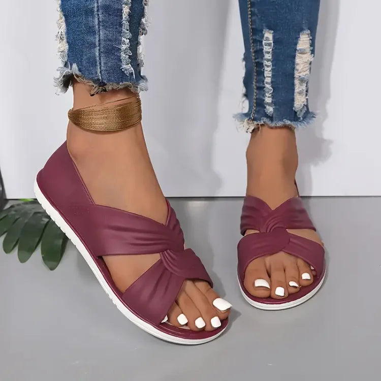 Katherine | Comfortable orthopedic slip-on sandals for women with bow