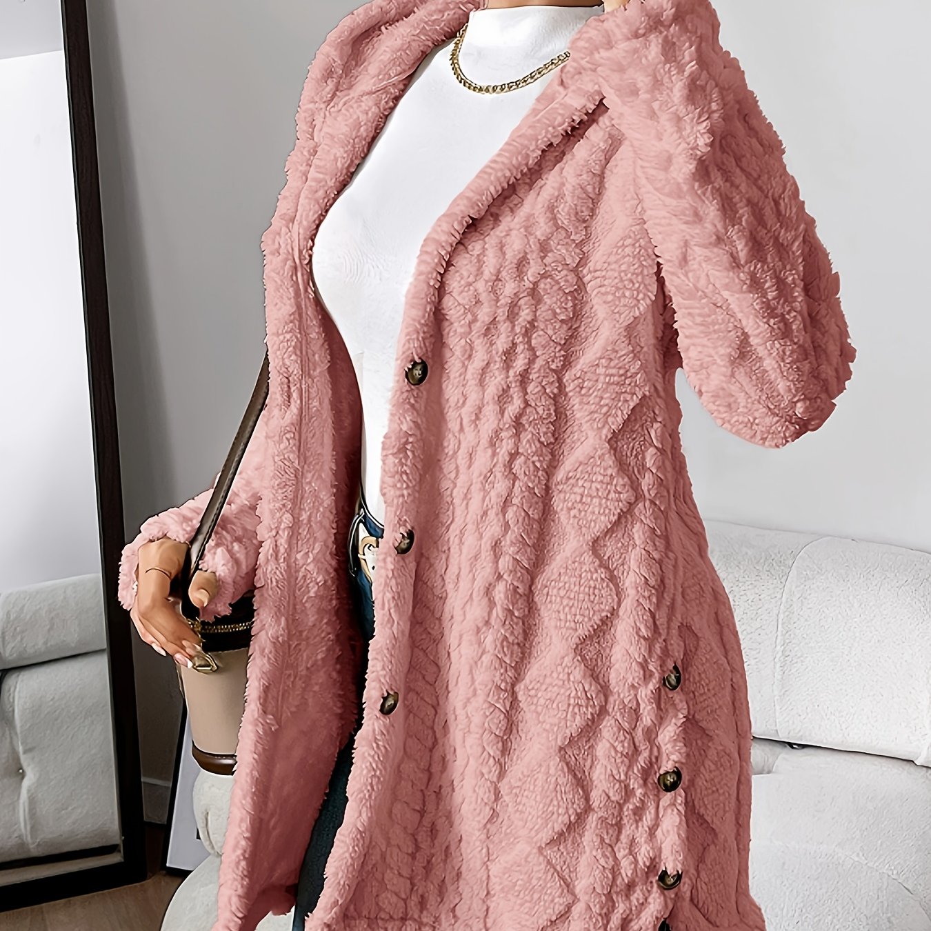 Kylie | Soft knit button coat