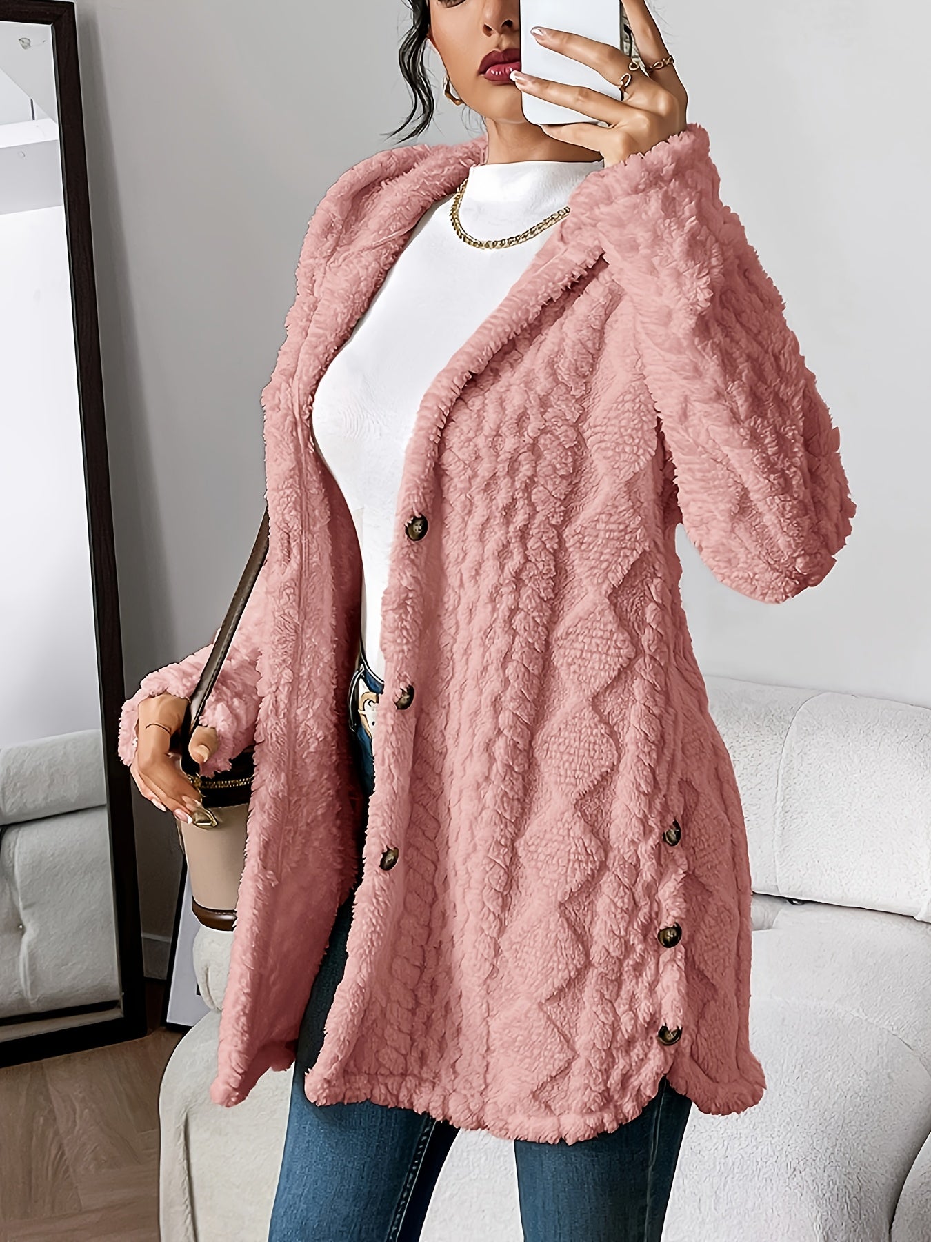 Kylie | Soft knit button coat