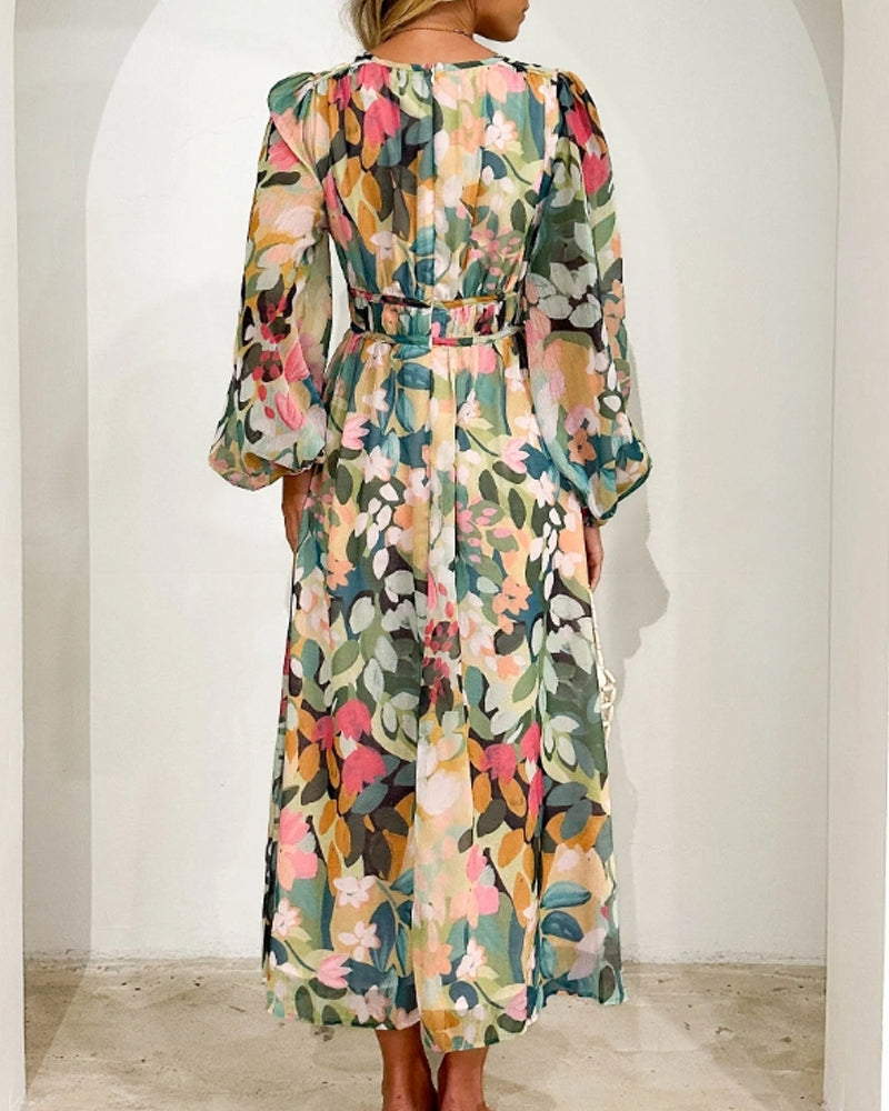 Elvira | Lang kjole i boho-stil
