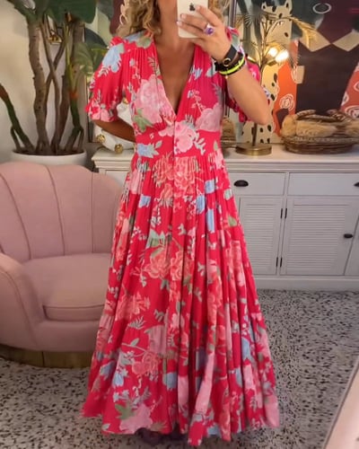Clara | Luxury floral spring dress