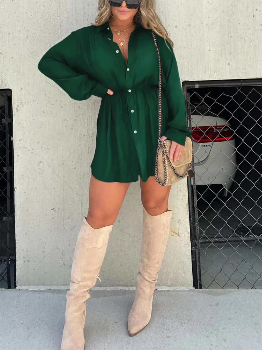Birk | trendy romper-kjole i satin