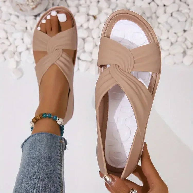 Katherine | Comfortable orthopedic slip-on sandals for women with bow