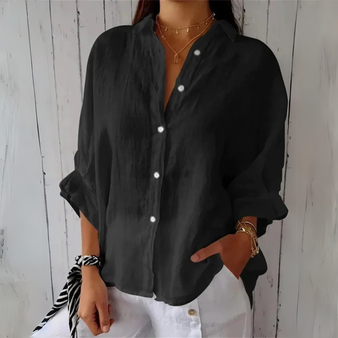 Clara | Luxury blouse with bow