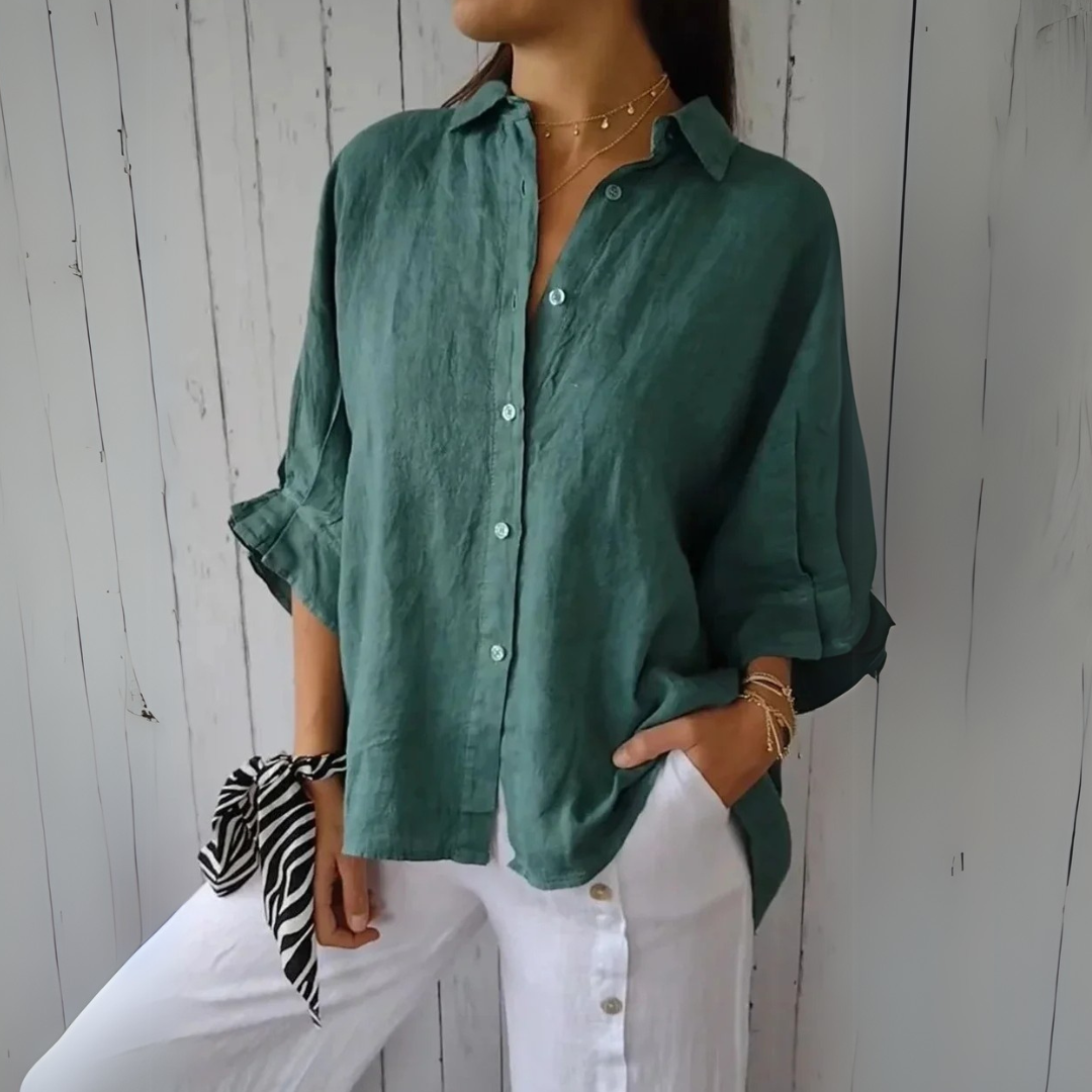 Clara | Luxury blouse with bow