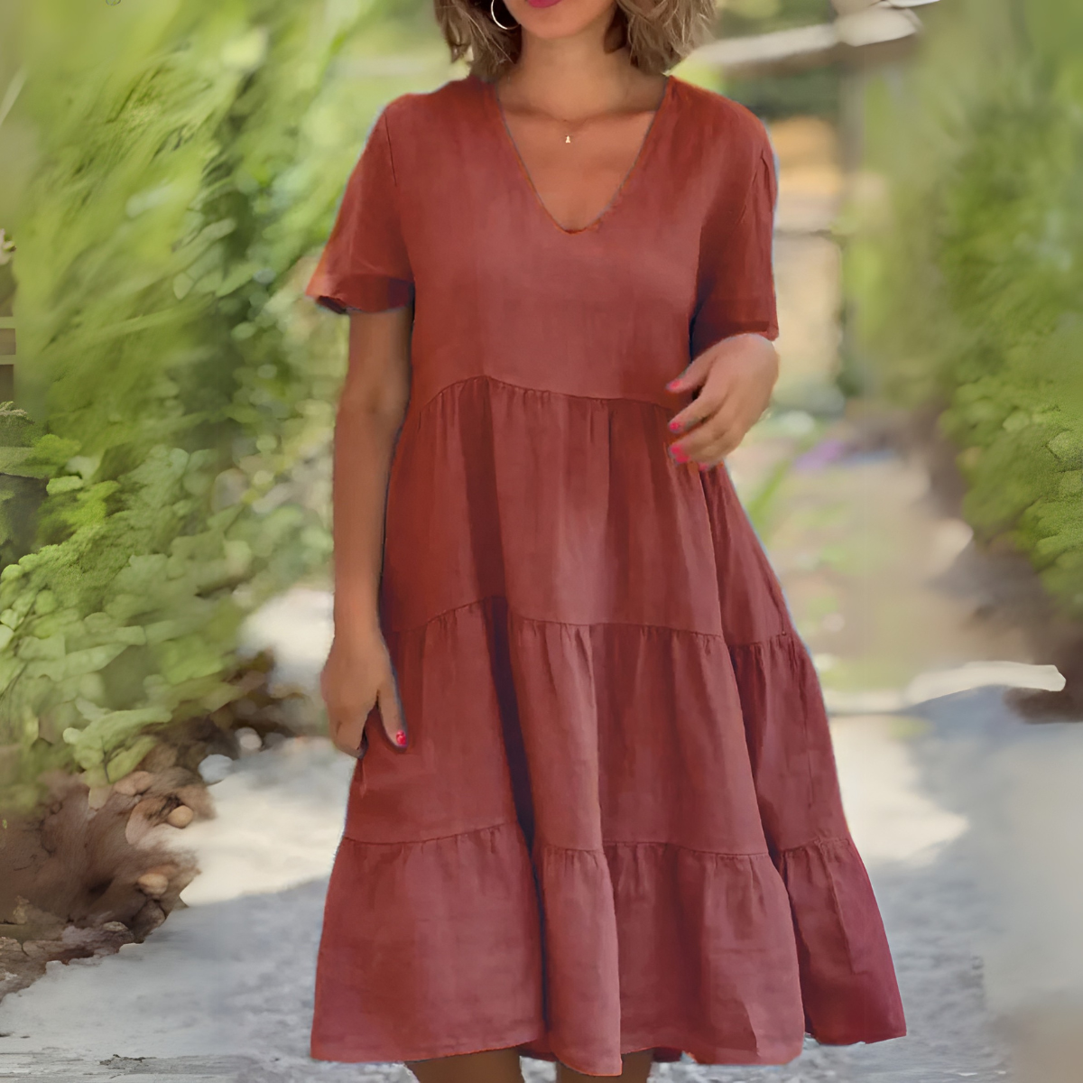 Margot | Flowing dress with V-neck