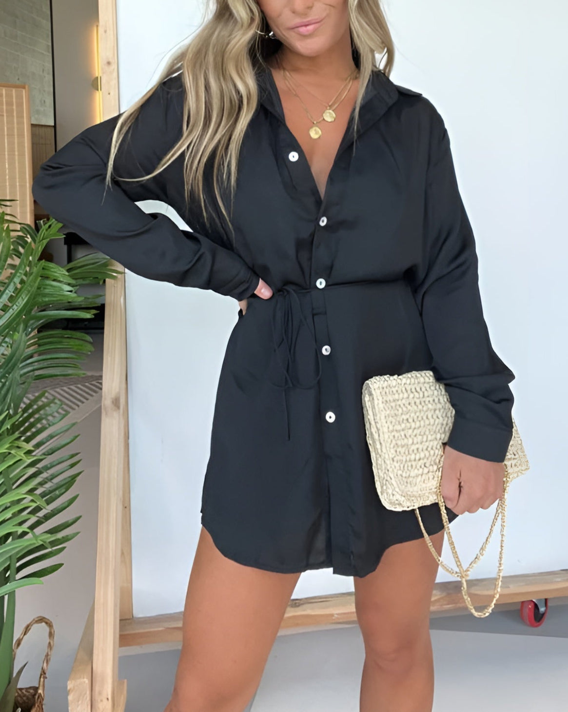 Birk | trendy romper-kjole i satin