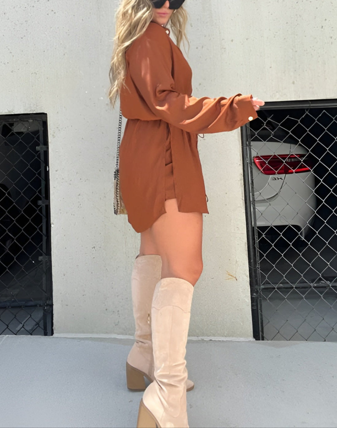 Birk | trendy romper-kjole i satin