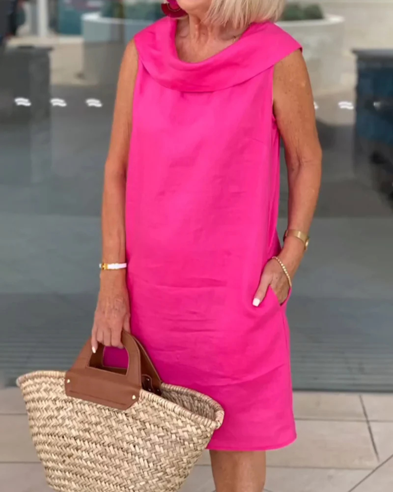 Celeste | Luxury dress with round neckline