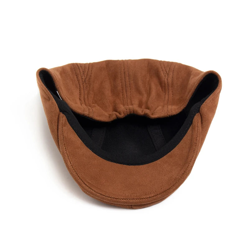 Bernard | Suede classic flat cap (Brown)