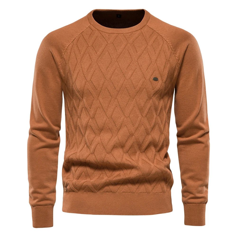 Thomas | Men’s sweater with diamond pattern