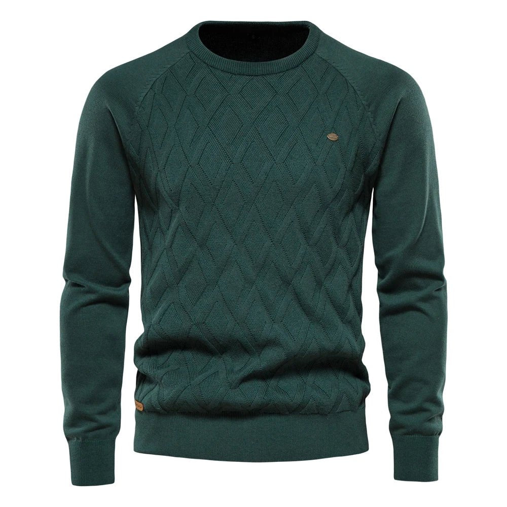 Thomas | Men’s sweater with diamond pattern