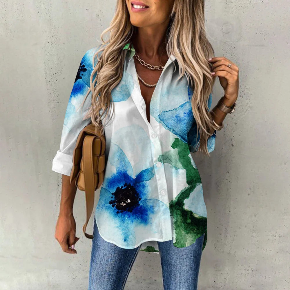 Lillian | Luxurious spring blouse with floral pattern