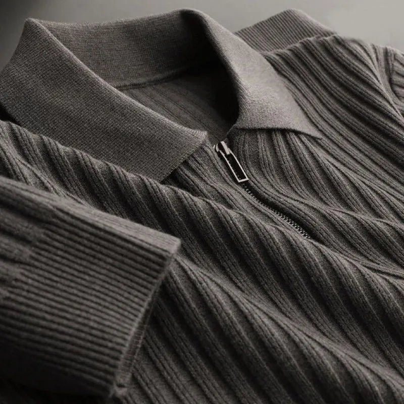 Gestreepte half zip
