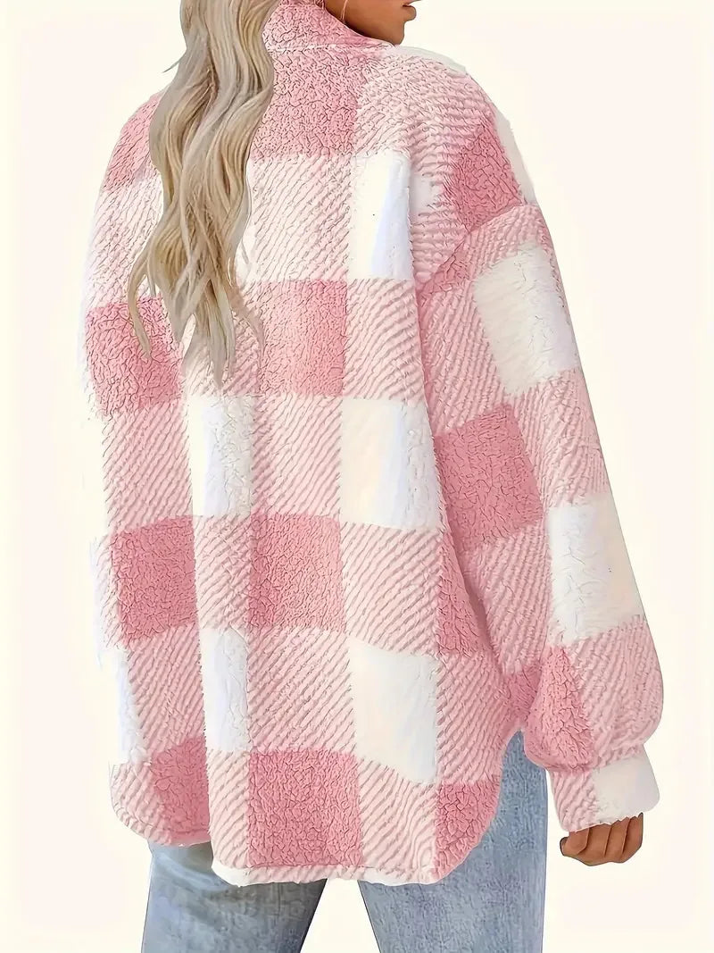 Martin | Stylish plaid fleece jacket
