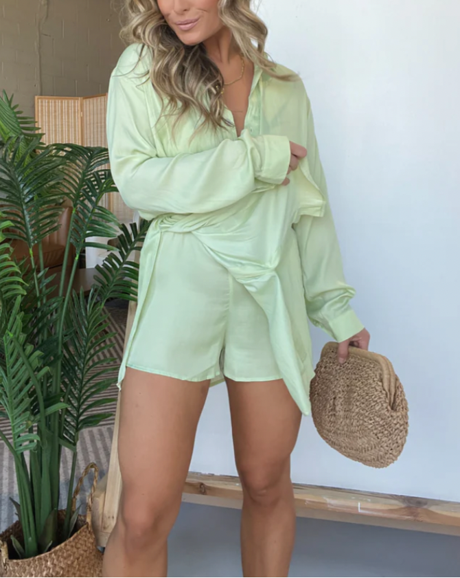 Birk | trendy romper-kjole i satin