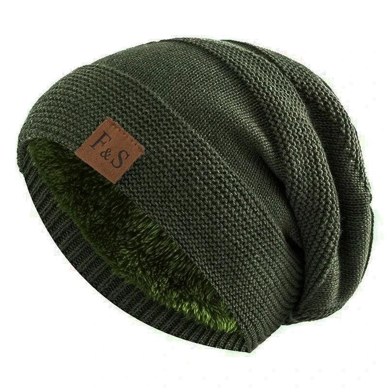 Neil | Nordic fleece beanie (Army Green)