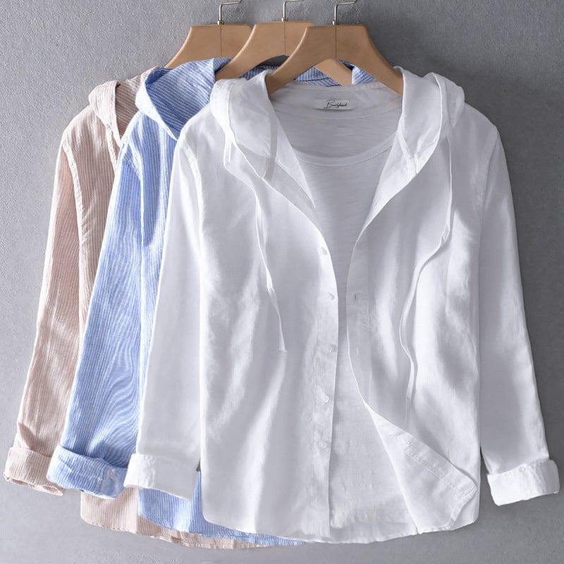 Spencer | Striped Hooded Shirt