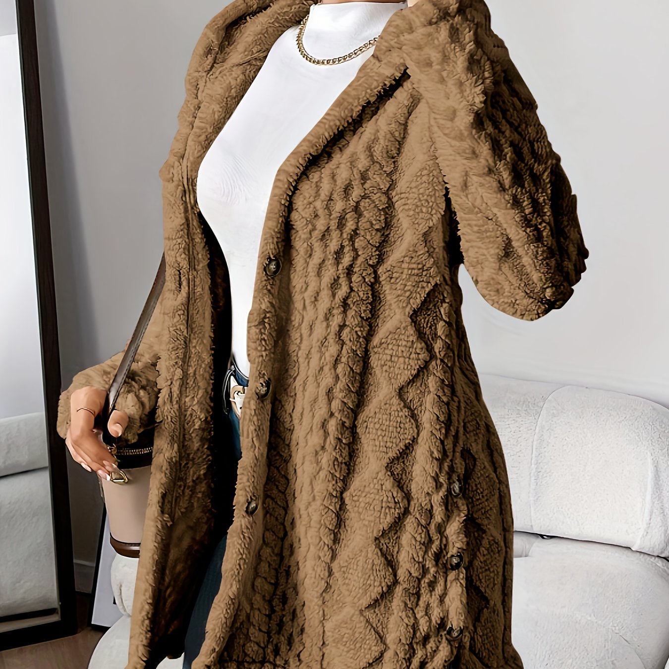 Kylie | Soft knit button coat