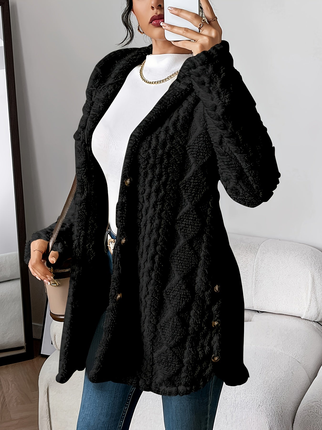 Kylie | Soft knit button coat
