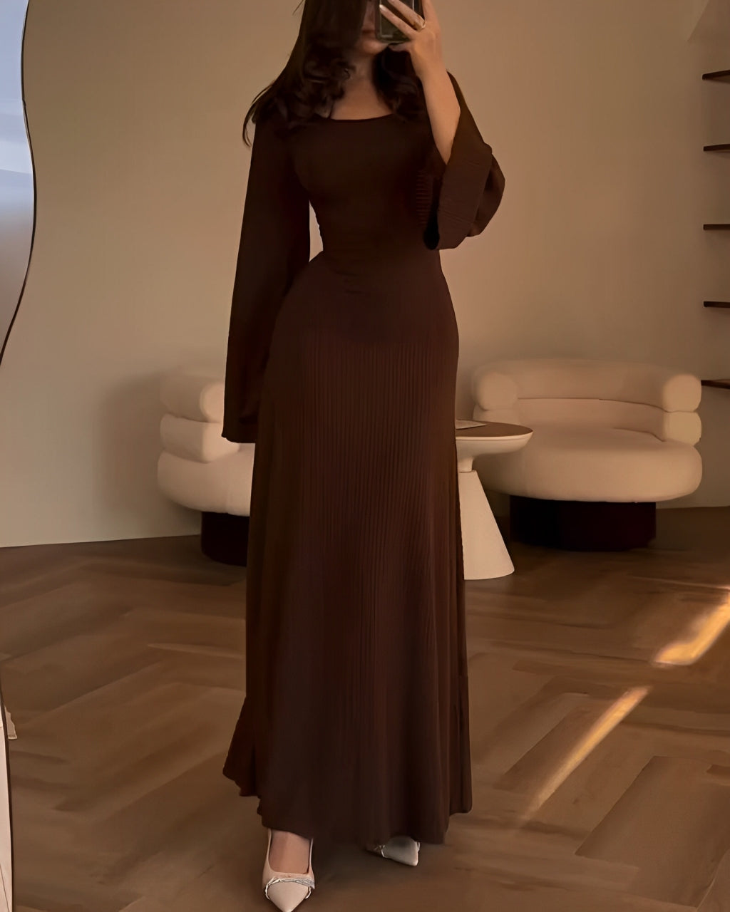 Nilsa | Elegant strikket maxikjole